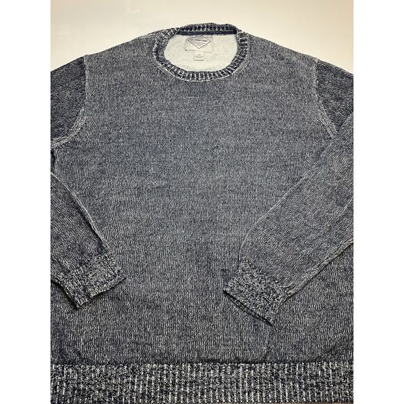 100% Cotton Navy Blue White Men’s Sweater XXL Pullover Crewneck St. John’s Bay - Picture 1 of 6